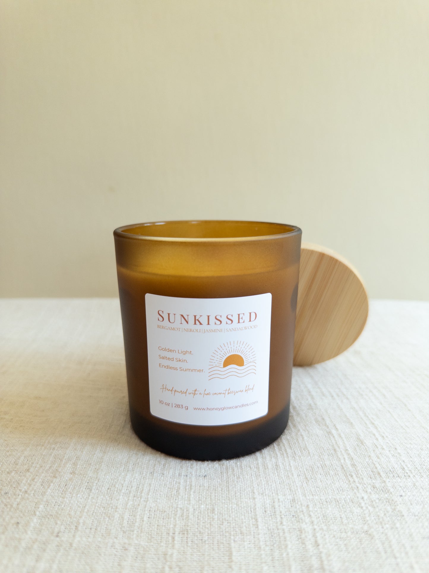 Sunkissed Coconut Beeswax Candle – Bergamot, Orange Blossom & Sandalwood